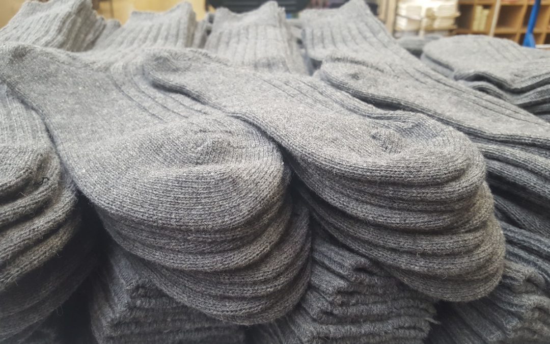 Des chaussettes en Est à Laine Mérinos de Lorraine